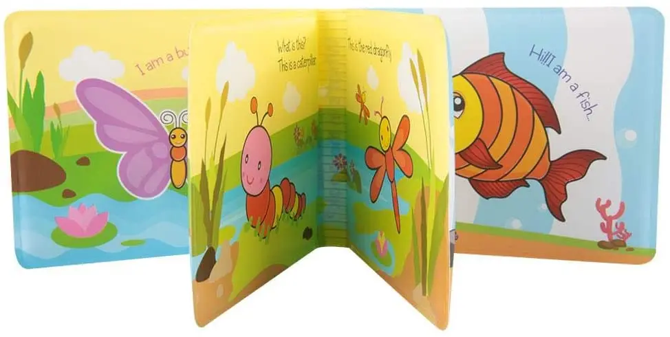 Nontoxic Fabric Soft Baby Peva Books Early Education Toys Washable Baby Bath Books