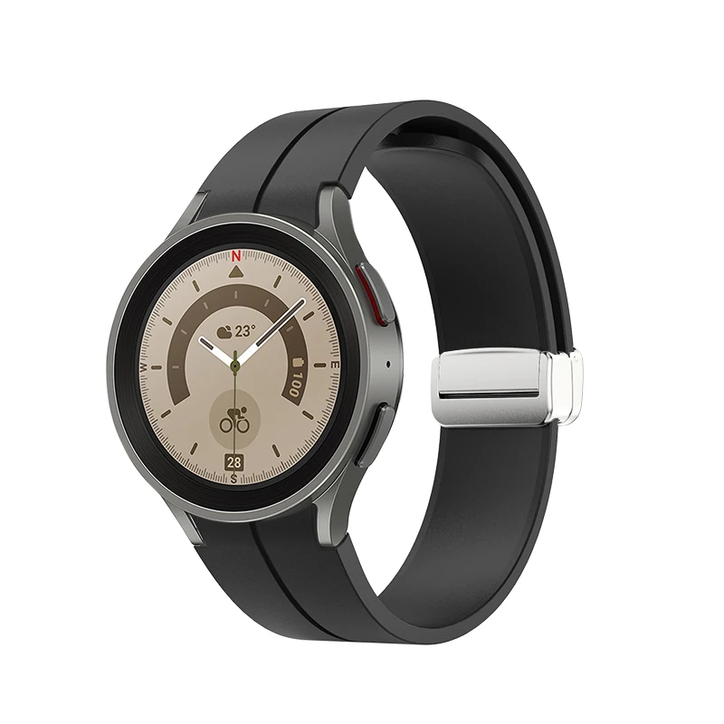 Low Price Wholesale Soft Silicone Band for Galaxy Watch 4 5 Silicone Strap for SamSung Watch 5 Pro 45mm