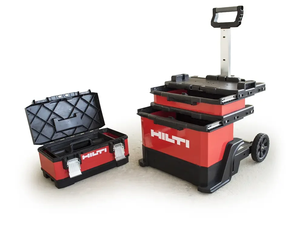 Plastic storage tool case trolley drawer storage box