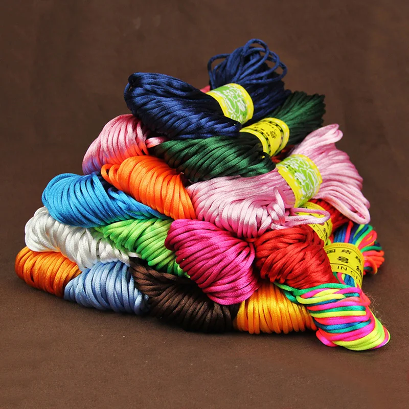 OXGIFT Wholesale multiple colors polyester nylon braided packaging rope 20 meters a bundle