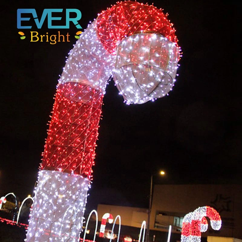 Outdoor red candy cane christmas lights