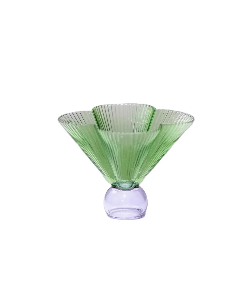 Custom Hand Blown Custom Colored Ball Base Colored Mini Tequila Shot Glass