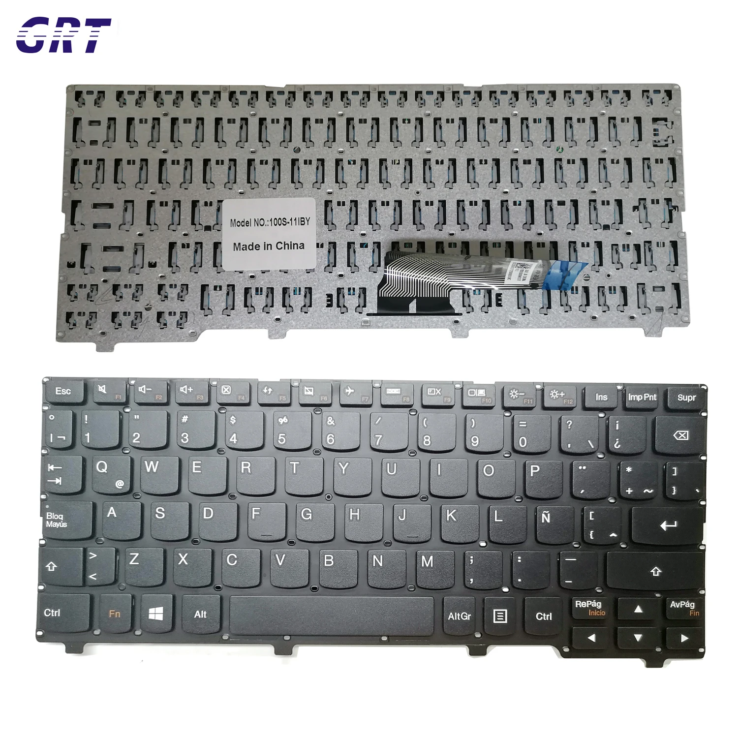 Wholesale Laptop Keyboard for Lenovo Ideapad 100S-11IBY Keyboard No Frame SP Black Teclado Factory Price OEM Good Quality