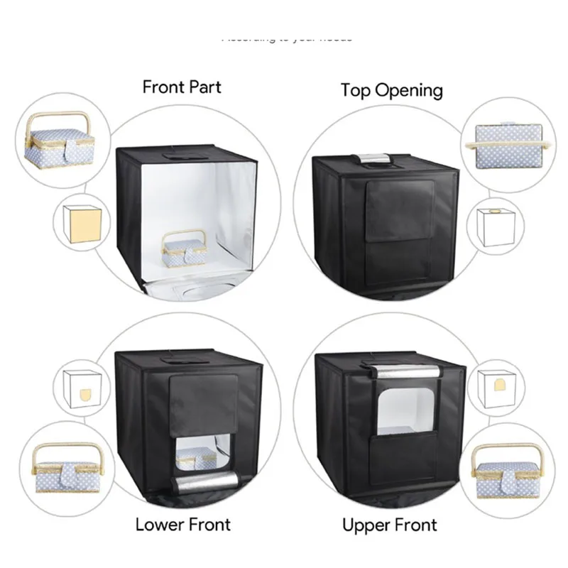 Dropshipping Photo Light Box Soft Box Lighting Kit Portable Photo Studio Accessories Shooting Tent for Lightbox  Photography