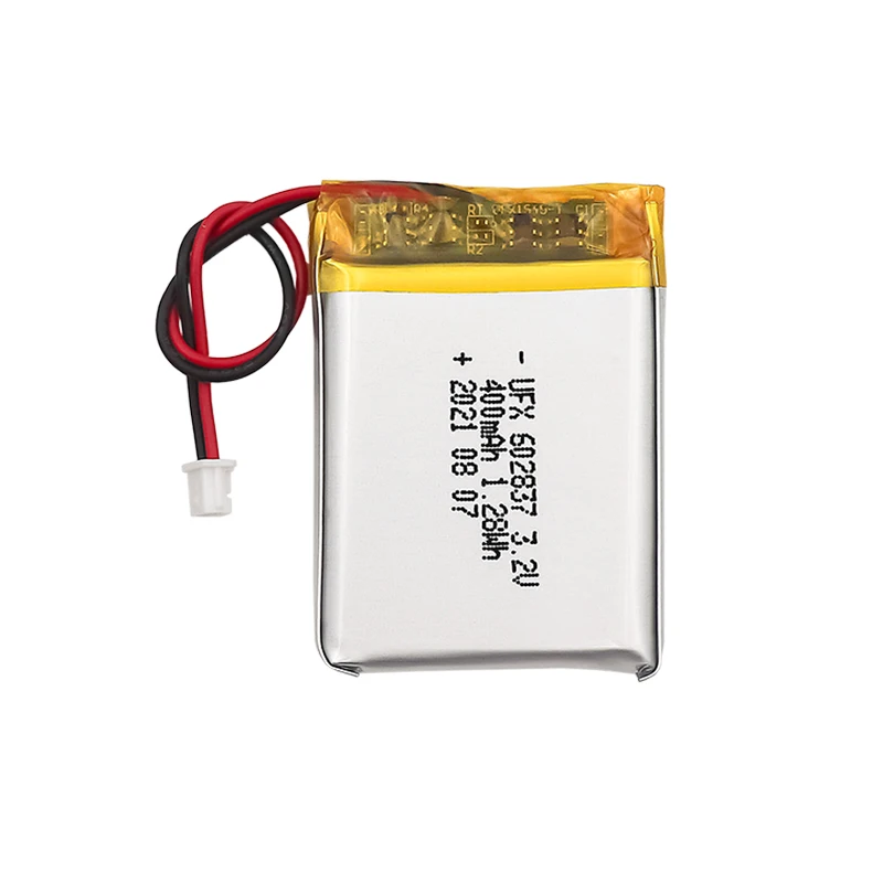 Chinese Li-ion Cell Manufacturer LiFePO4 Battery Pack UFX 602837 600mAh 3.2V Safety Lipo Battery