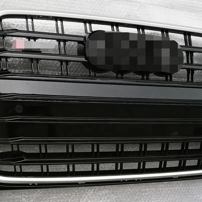 2016 2017 2018 SQ3 Grille Front Bumper Grille Fit For Audi Q3 2016-2018 Silver frame grille