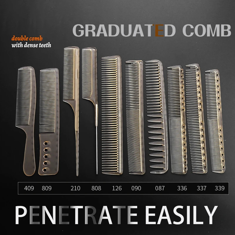 Professional styling salon hair comb Hair Cutting Comb With Scale  Styling   Hairdresser Comb