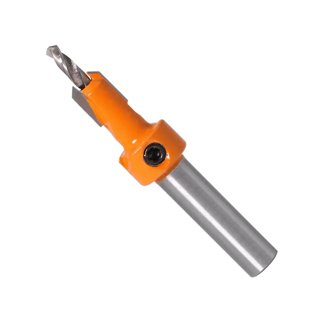 HSS Countersink Drill Bits Self Tapping Screw Taper Hard Screw Carpentry Round Shank Countersink Bit Wood Hole Reamer
