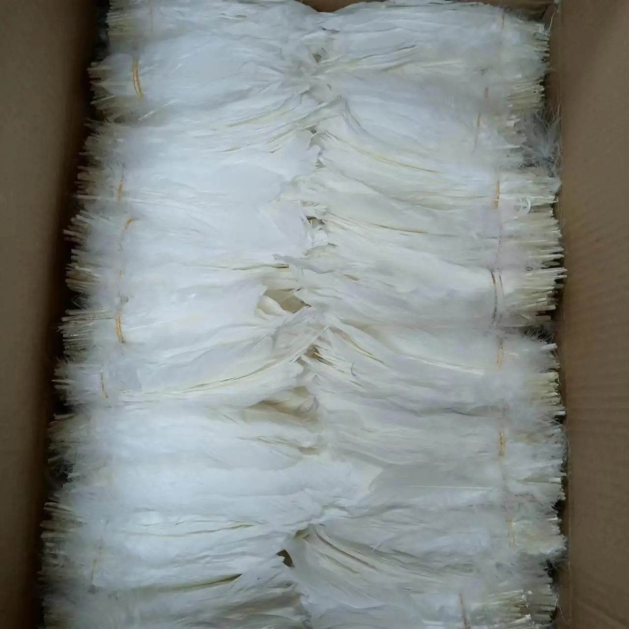 Cheap Natural 6-8' Goose  Feather bulk  White decor feathers goose  for badminton shuttlecock crafts angel wing cloth costume