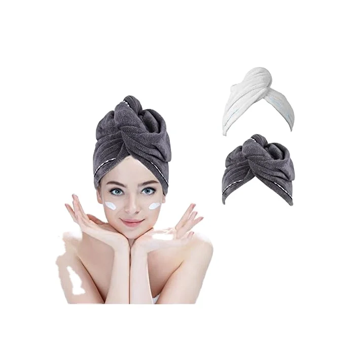 Custom Personalized Microfiber Hair Towel for Women Super Absorbent Quick Dry SPA Beach Hotel Use-Turban Curly Long Thick Towel