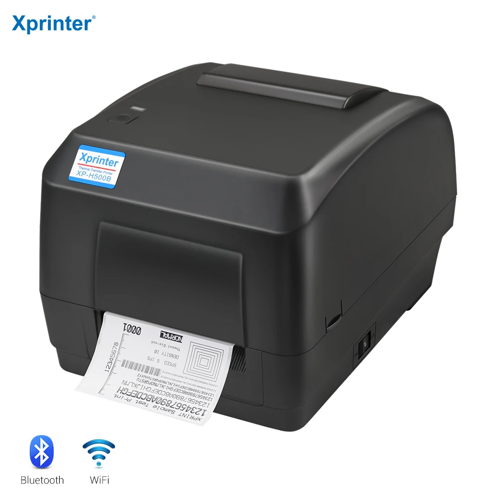 Xprinter XP-H500B/ XP-H500E OEM 108mm Price Tag Label Printer Black Color Barcode Sticker Label Printer Thermal Transfer Printer