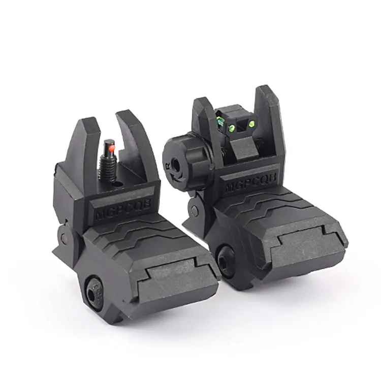 Hunting Accessories ar15 Flip Up Front Rear Sight Tactical red green dot Fiber Optic Folding Iron sight AR 15 parts