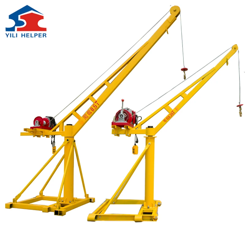 Construction mini portable crane lifting equipment crane with hand