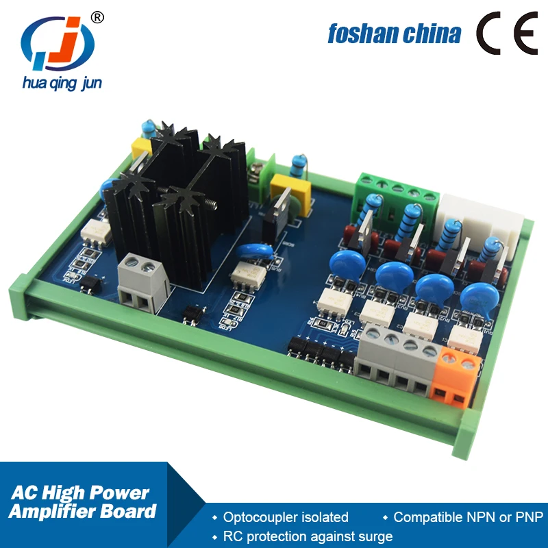 Huaqingjun 6-Channel PLC High Power Output AC Mixed Amplifier Board for Hydraulic Valve