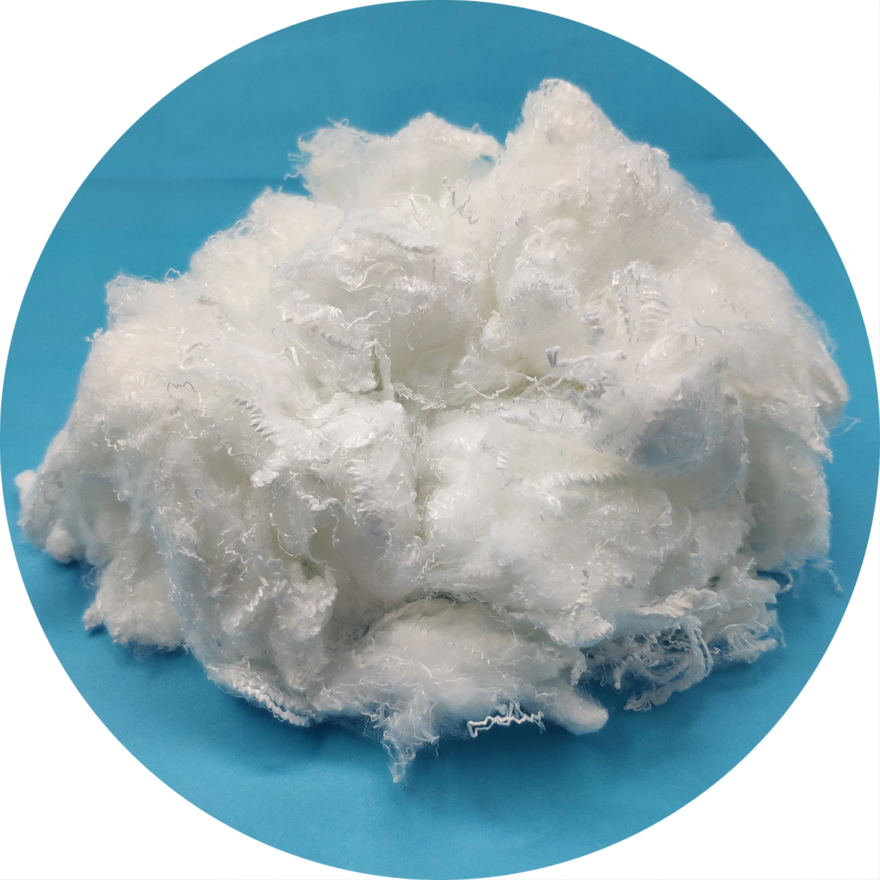 factory price virgin and recycled 7dx64mm White Sofa Filling Material Polyester Fiber 7D*64MM hcs PSF