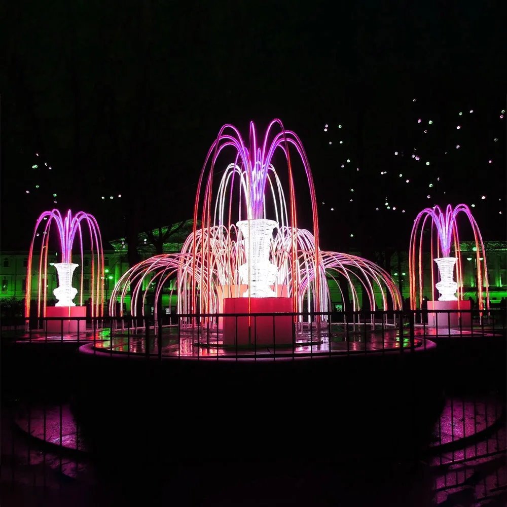 3D colorful Programmable Christmas decoration DMX/TTL pixel RGB motif light fountain