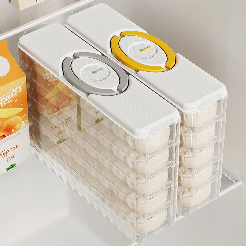 Multilayer Dumpling Storage Box Food Container Refrigerator Organizer
