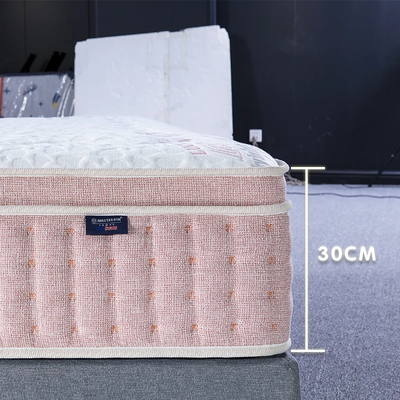 OEM/ODM Comfot Label Bed Latex Gel Pocket Spring Euro Top Foam King Size Mattress For Home Hotel