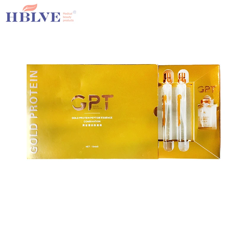 Newest No Needle Gold Protein Peptide Line Carving Facial Beauty Salon Set Box Facial Thread Lift