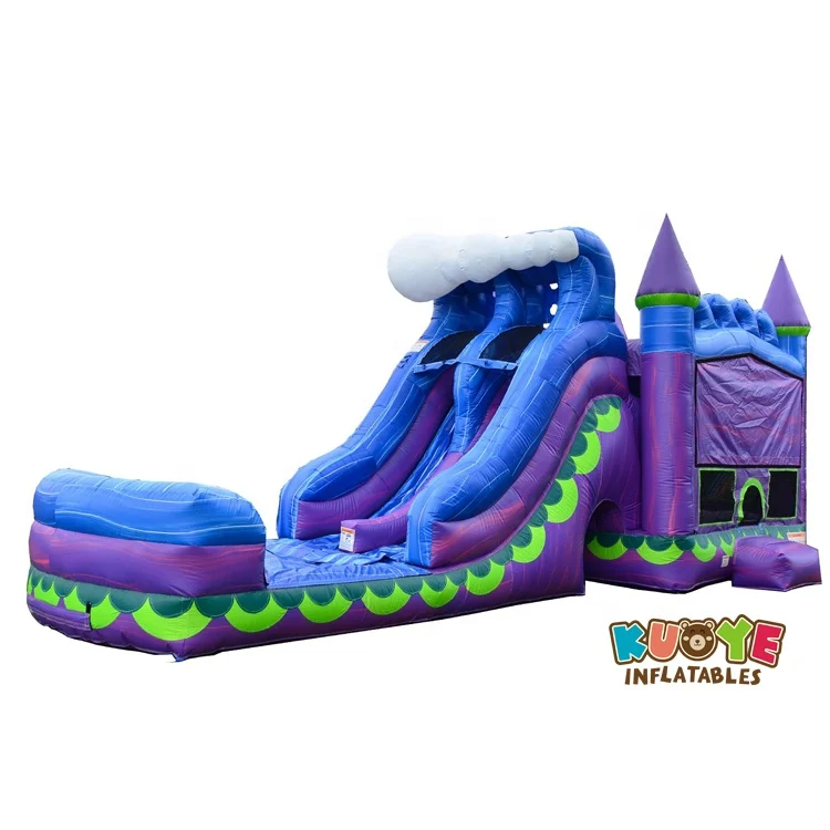 Mermaid Inflatable Wet Dry Combo Bouncy House for Rental