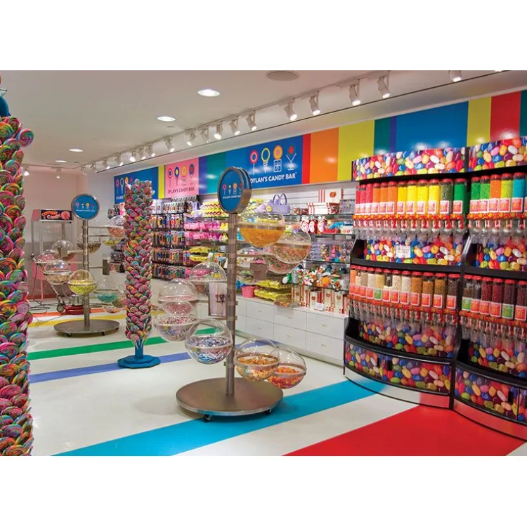 Skittles магазин сладостей дизайн интерьера украшение леденцов киоск стеллаж витрина кейс Индивидуальный шкаф для продажи