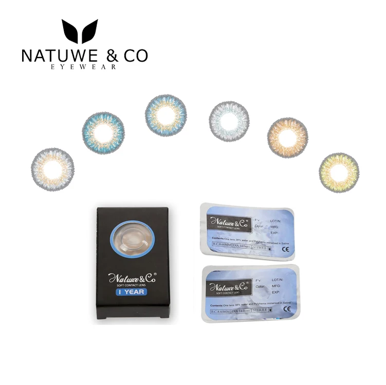 F Series Factory customize soft color contact solution lens Women Beautiful Hot Sale eye