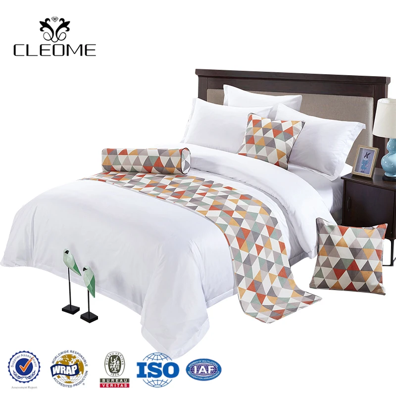 100% Cotton Plain Dyed Comforter Set Various Jacquard Pattern Bed Sheet Set