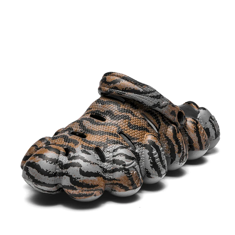 Fashionable Quirky Unique Funny Tiger Slippers Hot Style Closed Toe Sandal New Rock shoes Platform Bottom Canvas Clogs & Mules