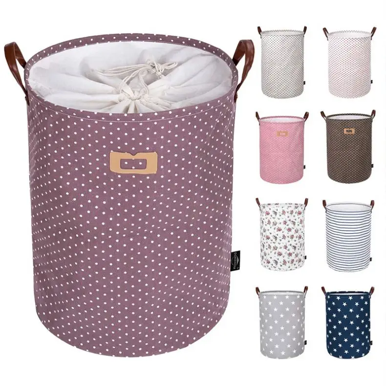 
Cheap Round Foldable Fabric Cloth Laundry Basket Laundry Bag Basket  (62272174389)