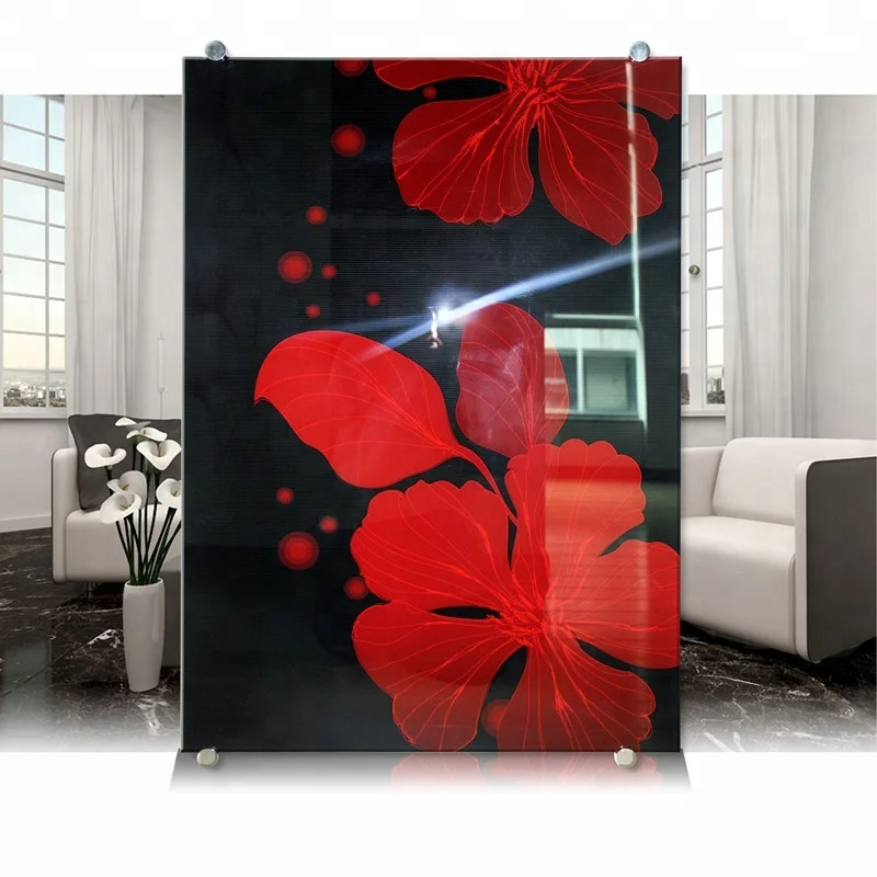 Custom Silk Screen Printed Tempered Glass Panels / Printing Glass Door
