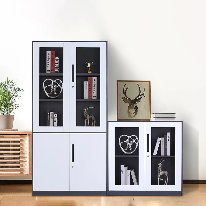 Cabinet for art exhibitions in the kindergarten book corner