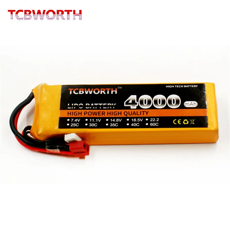 OEM 2s 3s 4s 5s 6s 4000 мАч 100c 7,4 v 11,1 v 14,8 v 18,5 v 22,2 v Высокое качество RC литий-полимерный аккумулятор для вертолета дрона игрушки