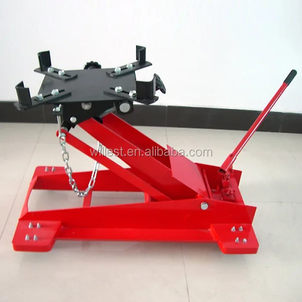 Low position car hydraulic floor trolley jack HUTZ 0.5 ton low profile transmission jack TJ05FH01 single stage car gearbox jack