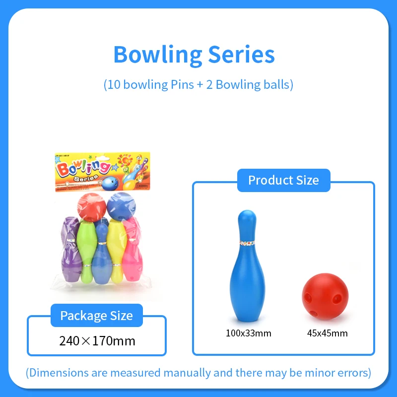 Kids bowling toy set toy indoor  family game developmental sensory sport ball toy gifts
