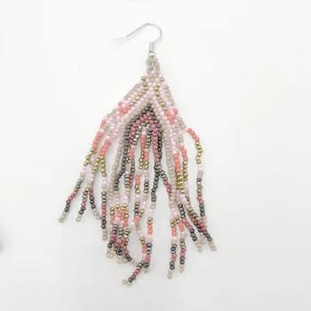 Factory wholesale  handmade lady Women Retro  Boho dream catcher Party Long dangle Ear Drop Earrings