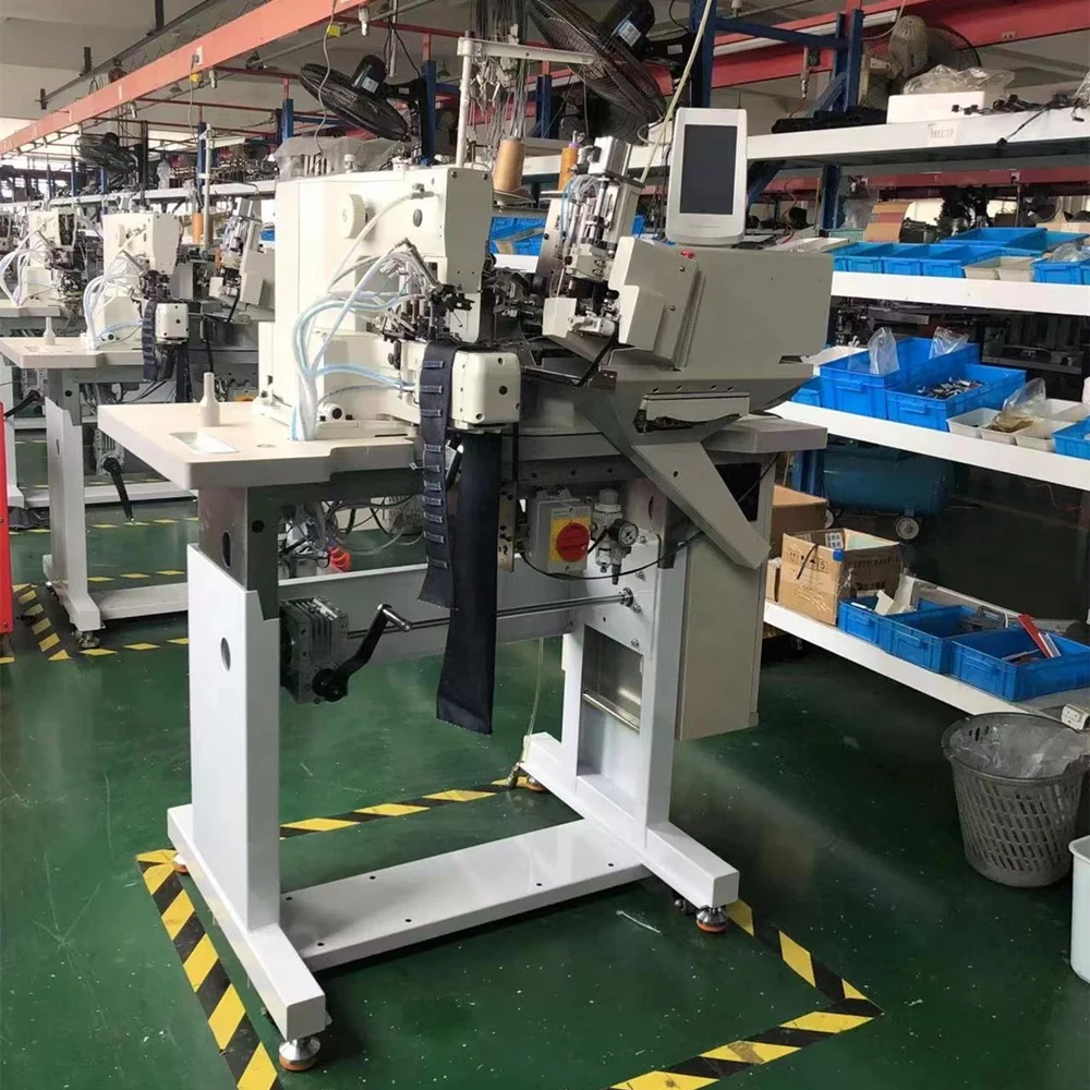 JK254 Computerized jeans belt loop attaching sewing cutting making machine