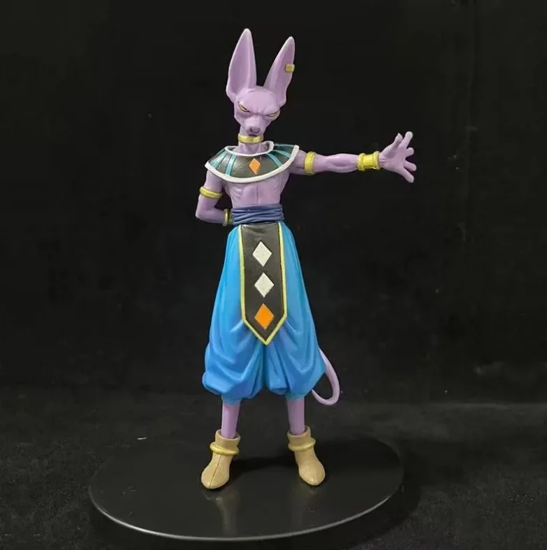10-17cm Anime Dragon DBZ Character Whis and Beerus Model with base Plastic Crafts for decoration