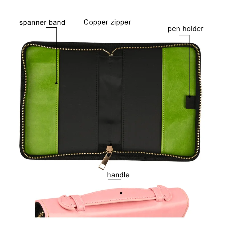 Custom combination colors bible book cover jewish bible covers bible cover pu leather carrying bag with handle and zipper