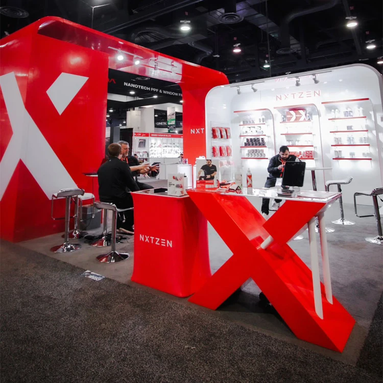 30MINS QUICK BUILD reusable Self setup module custom design trade show booth exhibition fair stand  for trade fair show 20 x 20