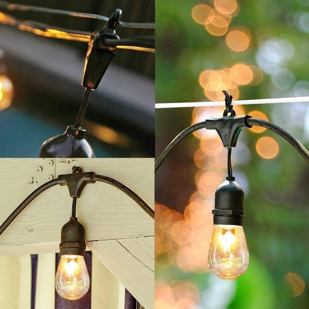 Outdoor LED Commercial String Light with C7/C9 LED Bulbs for Holiday Garden Patio Christmas Use