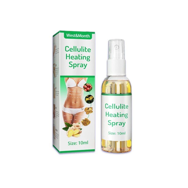 West&Month Body sculpting spray shaping firming slender belly thigh slimming essential oil massage heating essence spray
