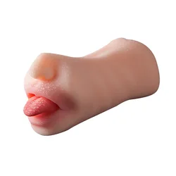 2022 Hot Selling Realistic Mouth Pussy Deep Throat With Tongue Pennis Massager TPE Artificial Vagina Male Masturbator Sex Toys