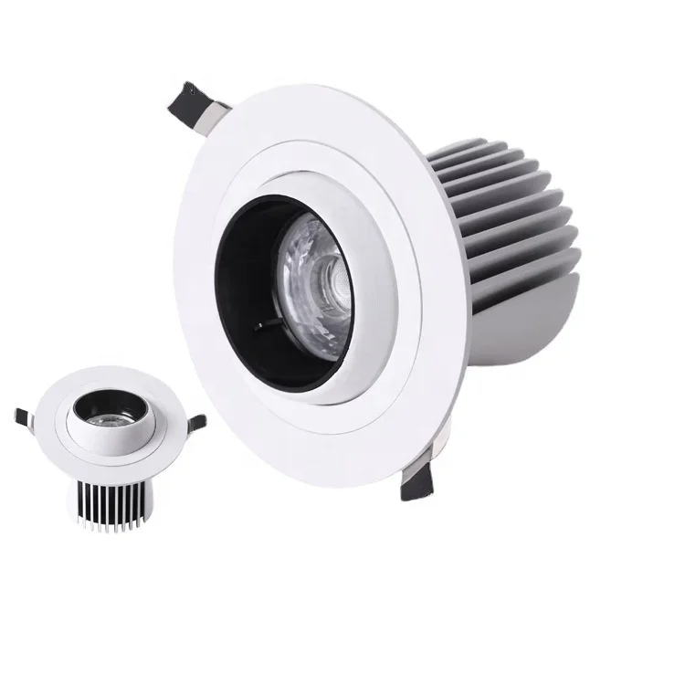 10w LED Spotlight Embedded Ceiling Light Orientable Gimbal Angle Recessed Downlight Lamp Living Room Store Lighting Fixture