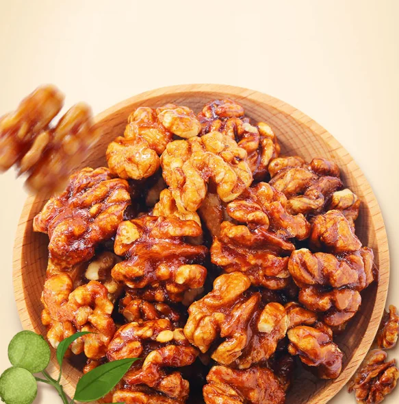 Casual canned snack sweet amber syrup walnut with Sesame