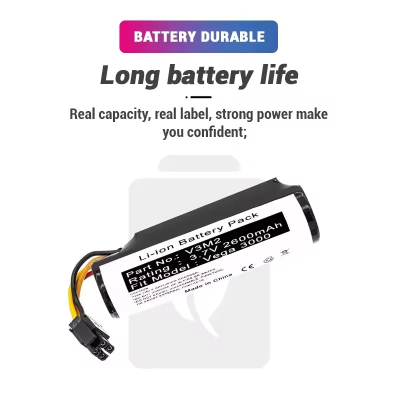 3.7V 2600mAh 9.62WH Lithium Battery Pack For Pos Machine Castles V3M2/40100023/Vega 3000/Z9 Black/Z9 v4/Z8