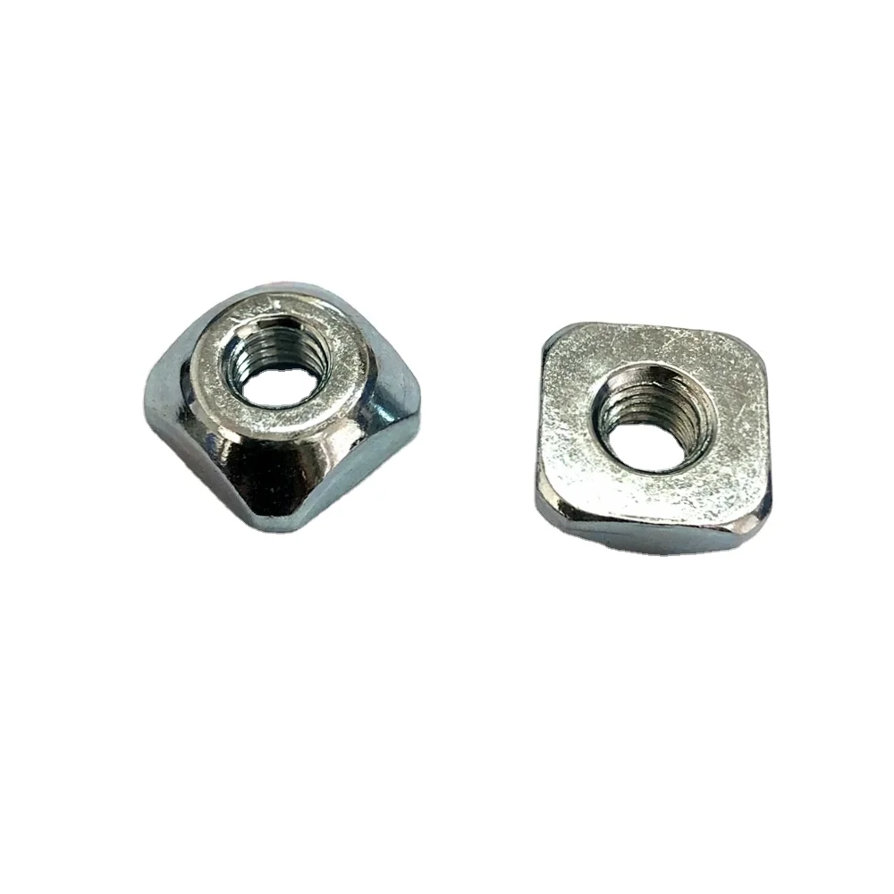 Galvanized Cage M6 Cage Nut With Screw M6X14 and Nylon Washer Black Square Lock Cage Nut