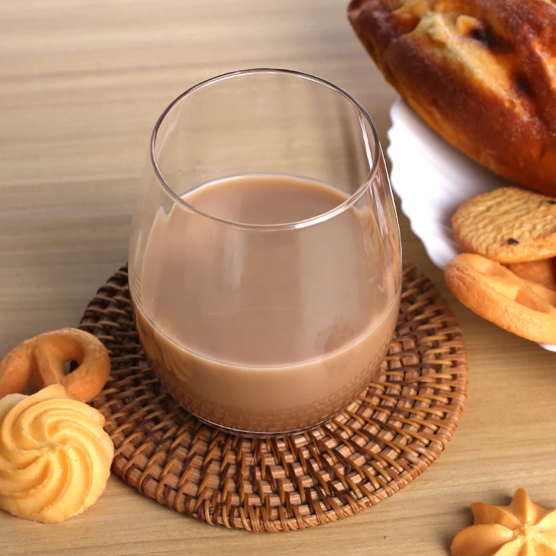 Factory wholesale customization 380ml stemless ine glass cup Electroplate wine glass Stemless glass Wine Cup