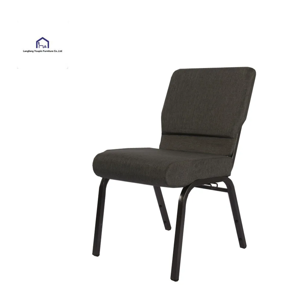 Selected Color Knitted Metal Frame Removable  Interlock Arrange Wholesale Auditorium  Modern Church Chairs