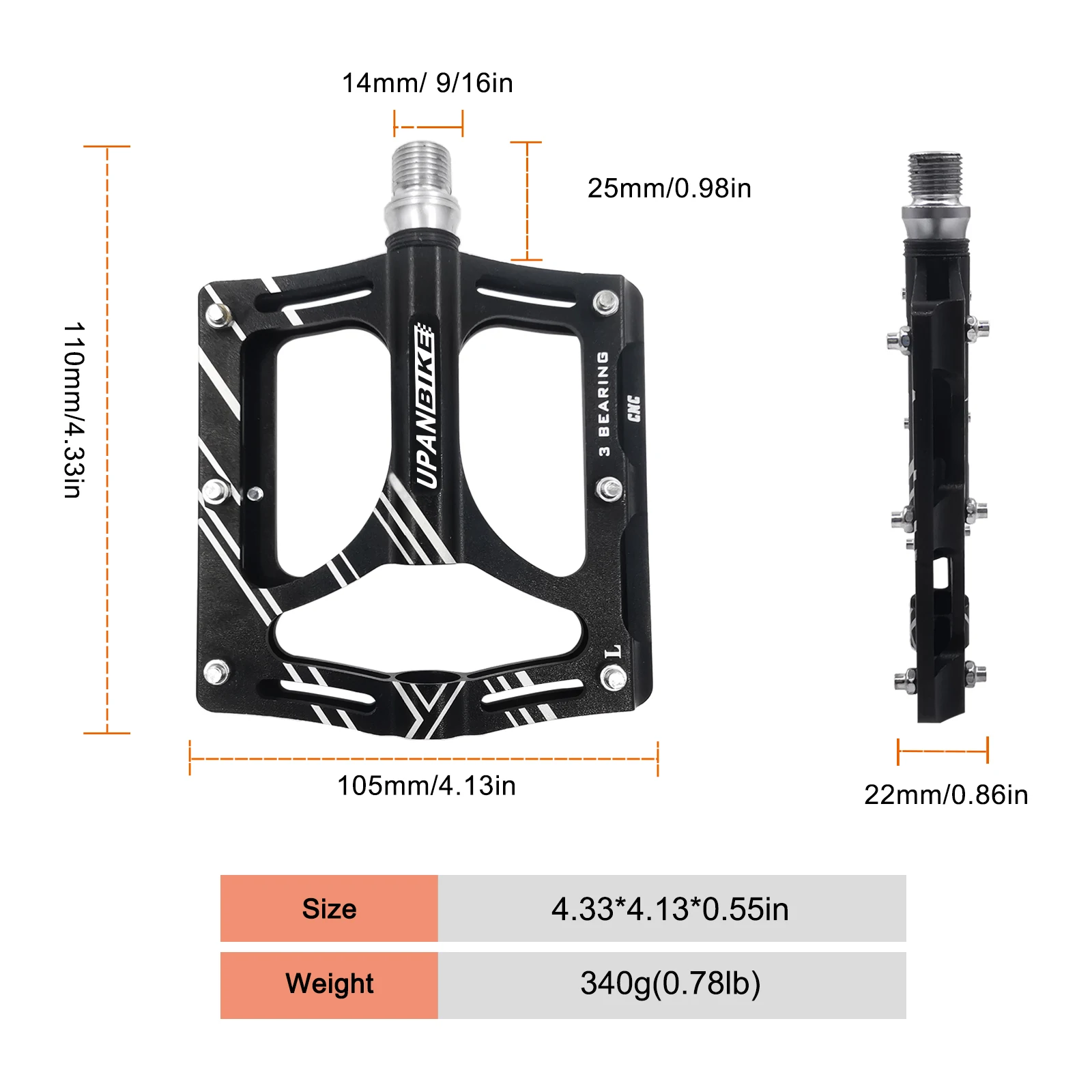 Factory Customized Aluminum Alloy CNC Platform Large Size MTB Bicycle Pedal Sealed Bearings Mountain Bike Pedals