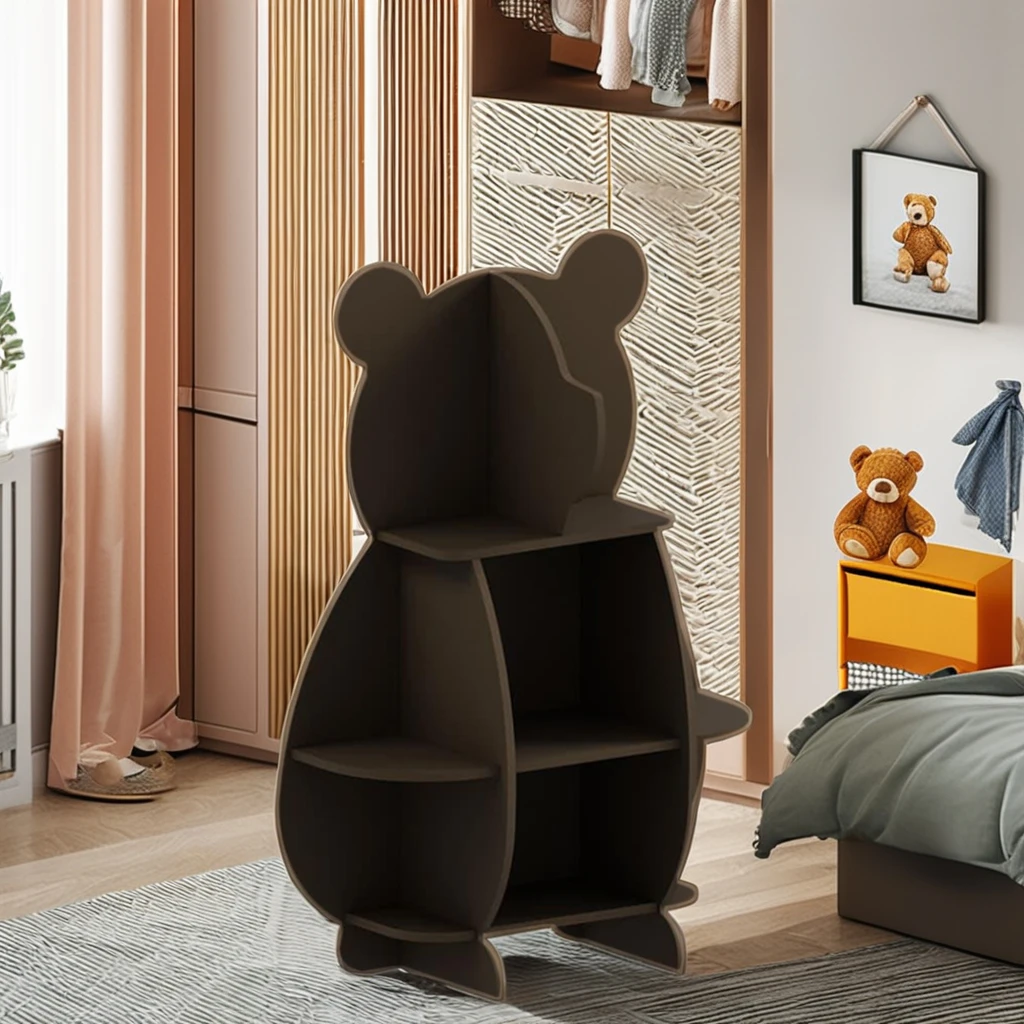 Original Factaory Oem Modern Brown Wooden Kids Bookcase